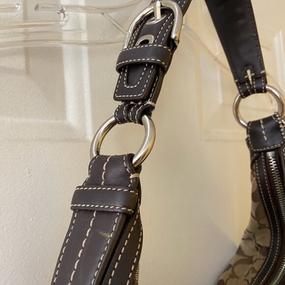 Coach Bag Coach Purse Signature Coach Canvas Boho Brown Soho Bag - Picture 3 of 4